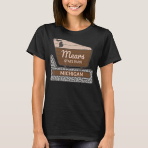 Camiseta Mears State Park Michigan MI señal de bienvenida d