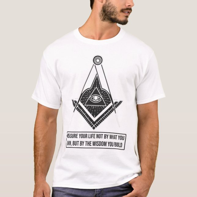 Camiseta Measure Your Life by Wisdom | Inspirational Quote  (Anverso)