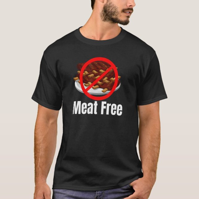 Camiseta Meat Free Ribs Crossed Out (Anverso)