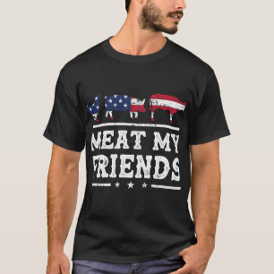 Camiseta Meat My Friends Grilling Pitmaster Smoker Grillmas