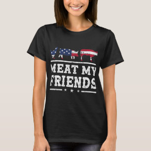 Camiseta Meat My Friends Grilling Pitmaster Smoker Grillmas