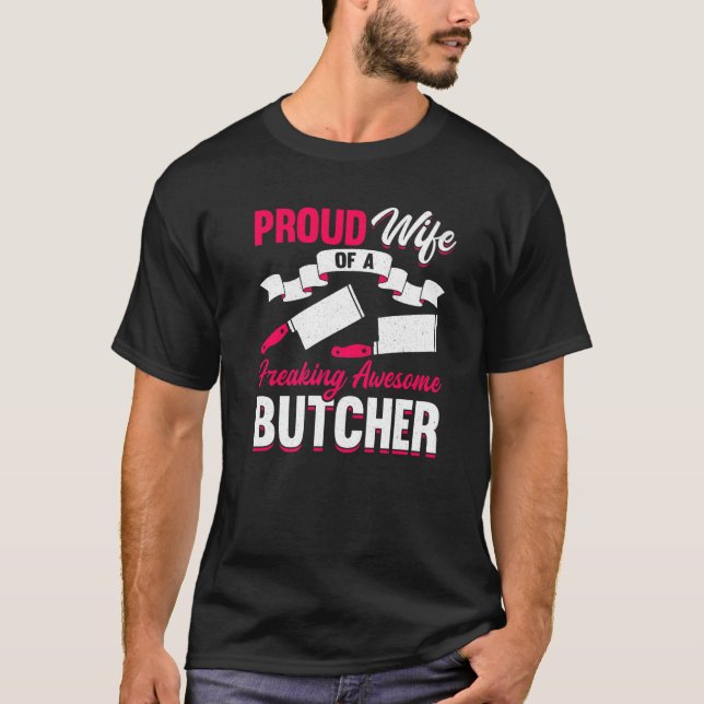 Camiseta Meatman Wife Butcher Shop Meat Market Slaughterhou (Anverso)