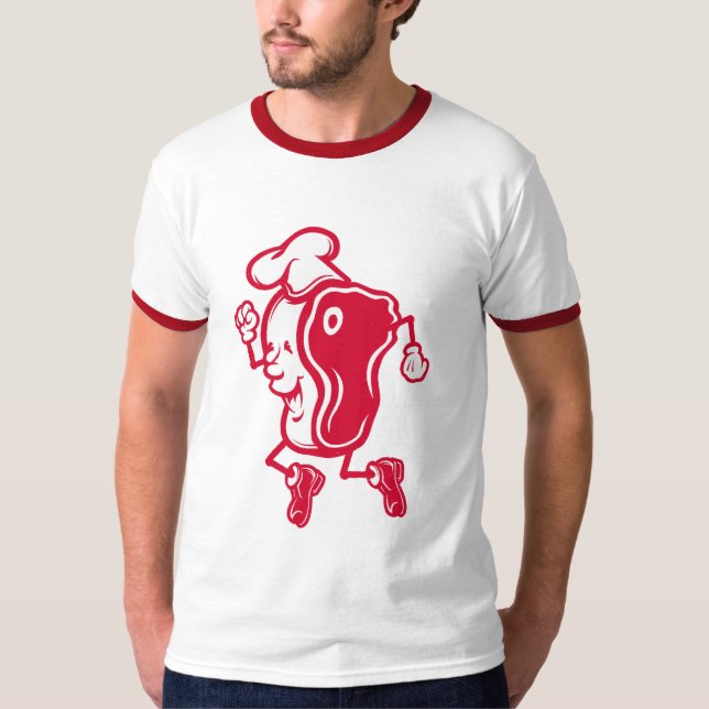 Camiseta 'Meaty rojo (Anverso)