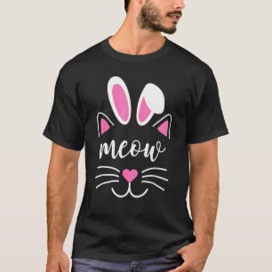 Camiseta Meau Cat Face Easter Day Bungalow Ears Cat 1