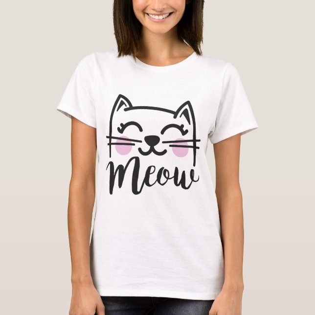 Camiseta Meaw el Gato Juguetón (Anverso)