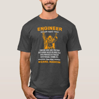 Camiseta Mecánica civil de definición de ingeniero asistent