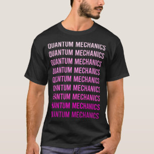 Camiseta Mecánica Cuántica de Texto Rosa