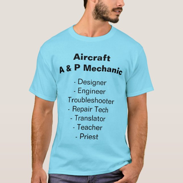 Camiseta mecánica de aeronaves (Anverso)
