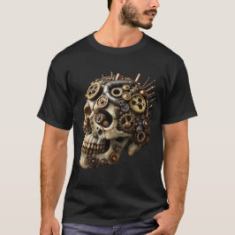 Camiseta Mecánica de cráneo de Steampunk