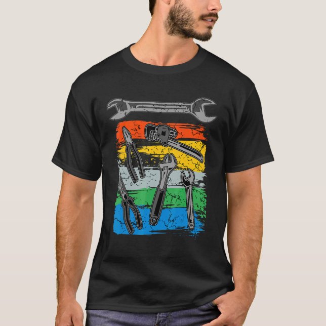 Camiseta Mecánica de plantas, plomero, fontanería, filtro d (Anverso)