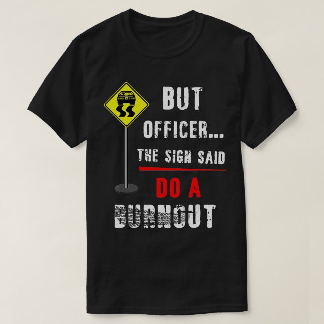 Camiseta Mecánica de regalo de Rótulo para Burnout Humor Bu (Diseño del anverso)