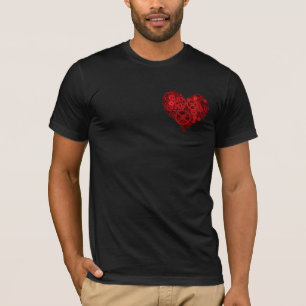 camiseta mecánica del corazón