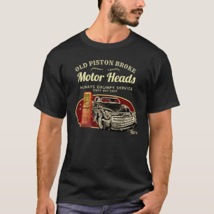 Camiseta Mecánica divertida de las cabezas del motor del pa
