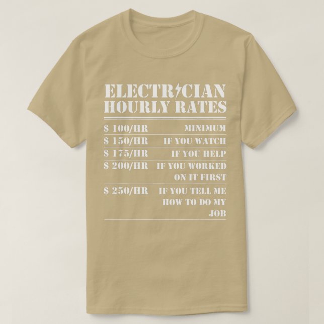Camiseta Mecánica eléctrica divertida por hora (Diseño del anverso)