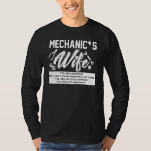 Camiseta Mecánica Esposa Funny Auto Mechanic Auto Mechanic 