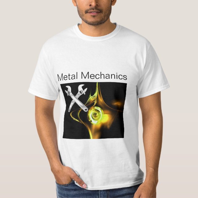 CAMISETA MECÁNICAS METALIZADO DE MECÁNICAS CRUZADAS, MALETA (Anverso)