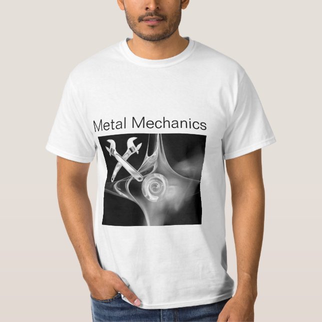 CAMISETA MECÁNICAS METALIZADO DE MECÁNICAS CRUZADAS, MALETA (Anverso)