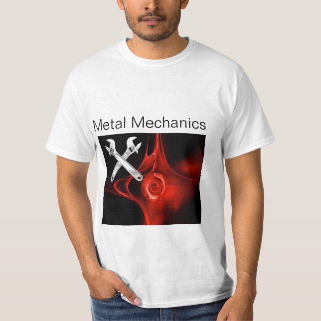 CAMISETA MECÁNICAS METALIZADO DE MECÁNICAS CRUZADAS, MALETA (Anverso)