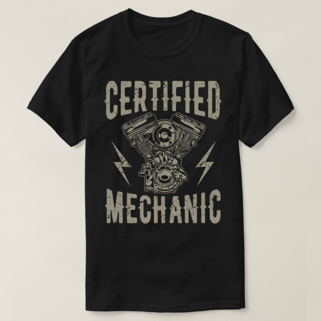 Camiseta Mecánico Automático Certificado (Diseño del anverso)