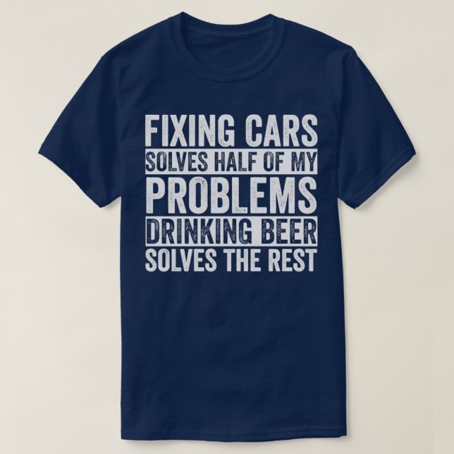 Camiseta Mecánico Automático Funny Garage Fixing Cars Mecha (Diseño del anverso)