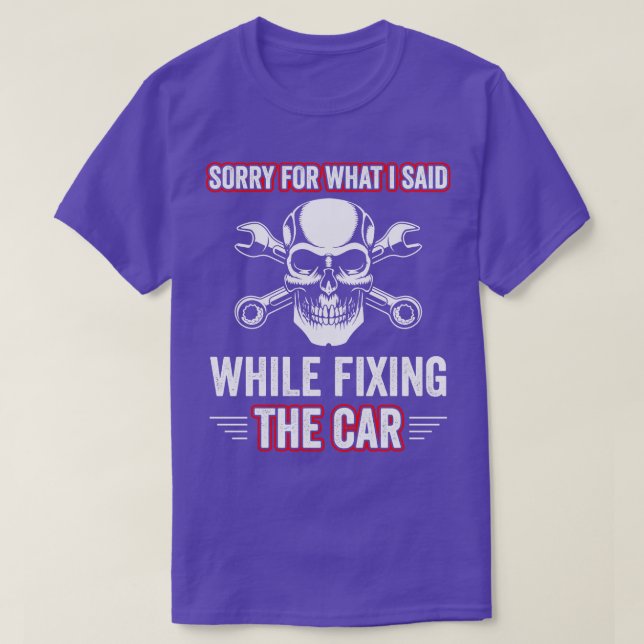 Camiseta Mecánico Automático Funny Garage Fixing Cars Mecha (Diseño del anverso)