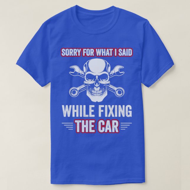 Camiseta Mecánico Automático Funny Garage Fixing Cars Mecha (Diseño del anverso)
