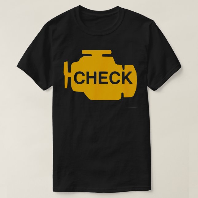 Camiseta Mecánico Automotor Funny de la Luz del Motor de Co (Diseño del anverso)