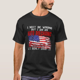 Camiseta Mecánico Automotriz Bandera Americana Patriótico U