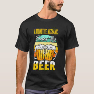 Camiseta Mecánico Automotriz Impulsado Por Cerveza Divertid
