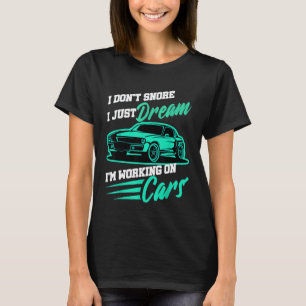 Camiseta Mecánico Automotriz No Ronca Trabajando Autos Grac