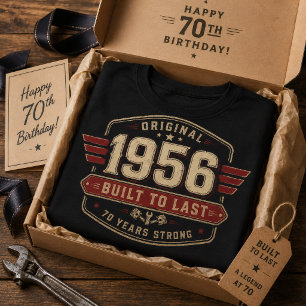 Camiseta Mecánico Cumpleaños 70 Construido Para Du