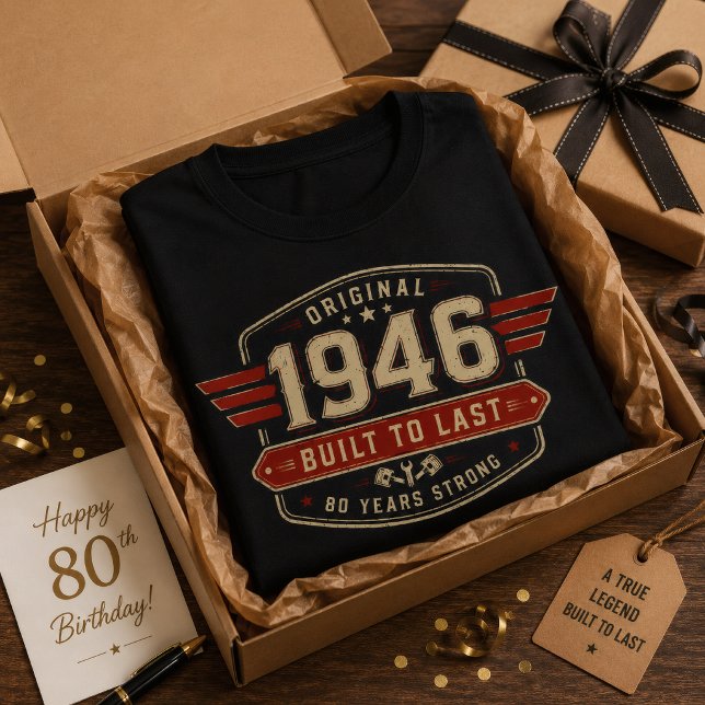 Camiseta Mecánico Cumpleaños 80 Hecha Para Durar V (Subido por el creador)