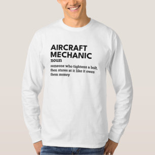Camiseta Mecánico de aeronaves - Definición divertida y cal