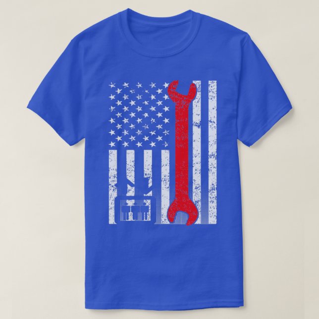 Camiseta Mecánico de ascensores de Estados Unidos (Diseño del anverso)