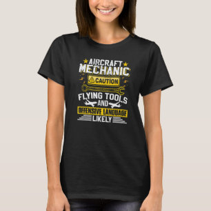 Camiseta Mecánico de aviones de aviación aeronáutica