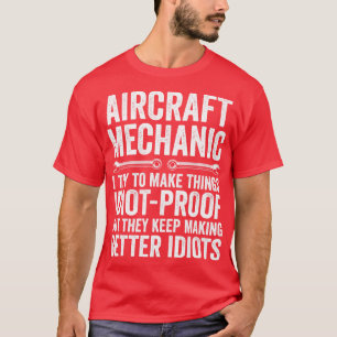Camiseta Mecánico de aviones divertido arreglando aviones