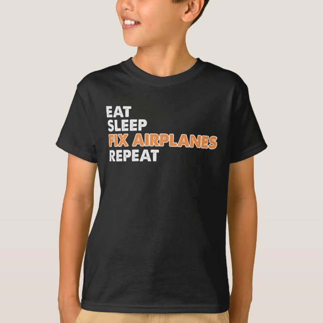 Camiseta Mecánico de aviones divertido - coma los (Anverso)