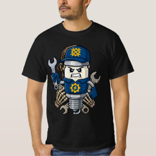 Camiseta Mecánico de bujía enojado - divertida mascota de g