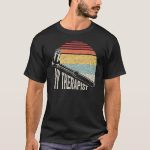 Camiseta Mecánico de carreras de autos divertidos mi terape