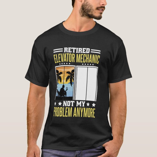 Camiseta Mecánico de elevador retirado para técnico de elev (Anverso)