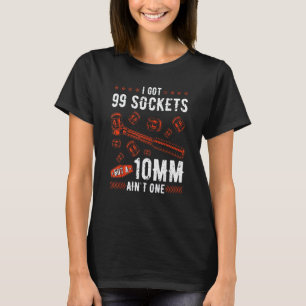 Camiseta Mecánico de garaje 99 enchufes 10mm herramientas a