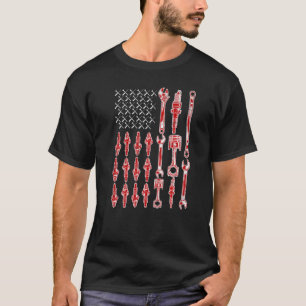 Camiseta Mecánico de garaje La bandera oficial de Estados U