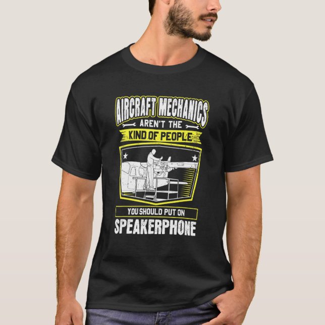 Camiseta Mecánico de la aeronave Speakerphone (Anverso)