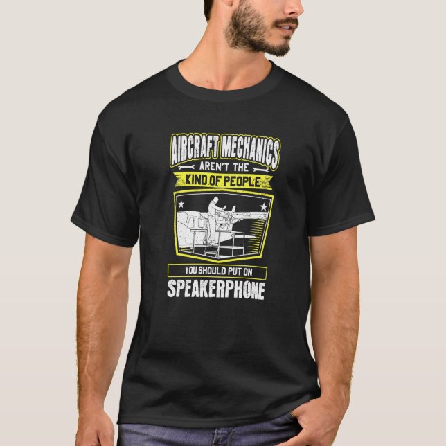 Camiseta Mecánico de la aeronave Speakerphone (Anverso)