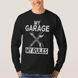 Camiseta Mecánico de Reparación de Mis Reglas de Garaje