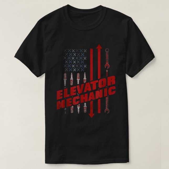 Camiseta Mecánico del elevador (Diseño del anverso)