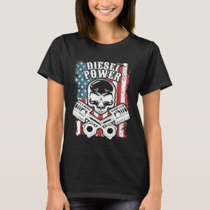 Camiseta Mecánico Diesel Bandera Ee.Uu. Diesel Power Tee 1