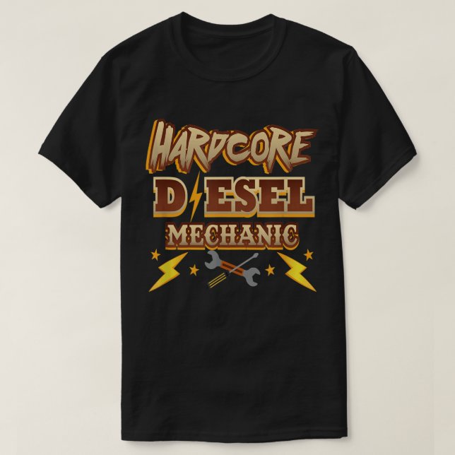Camiseta Mecánico Diesel de Corazón Duro (Diseño del anverso)