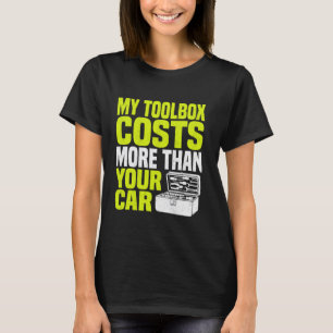 Camiseta Mecánico Divertido de Automóviles Mi Caja de Herra