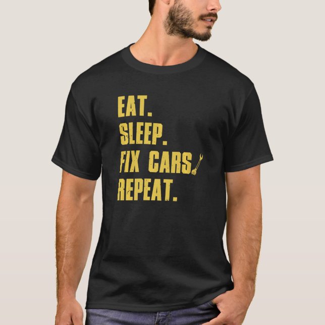 Camiseta Mecánico Para Hombres Auto Garage Automobile Car (Anverso)